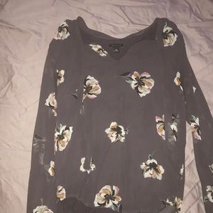 Ann Taylor sheer floral top